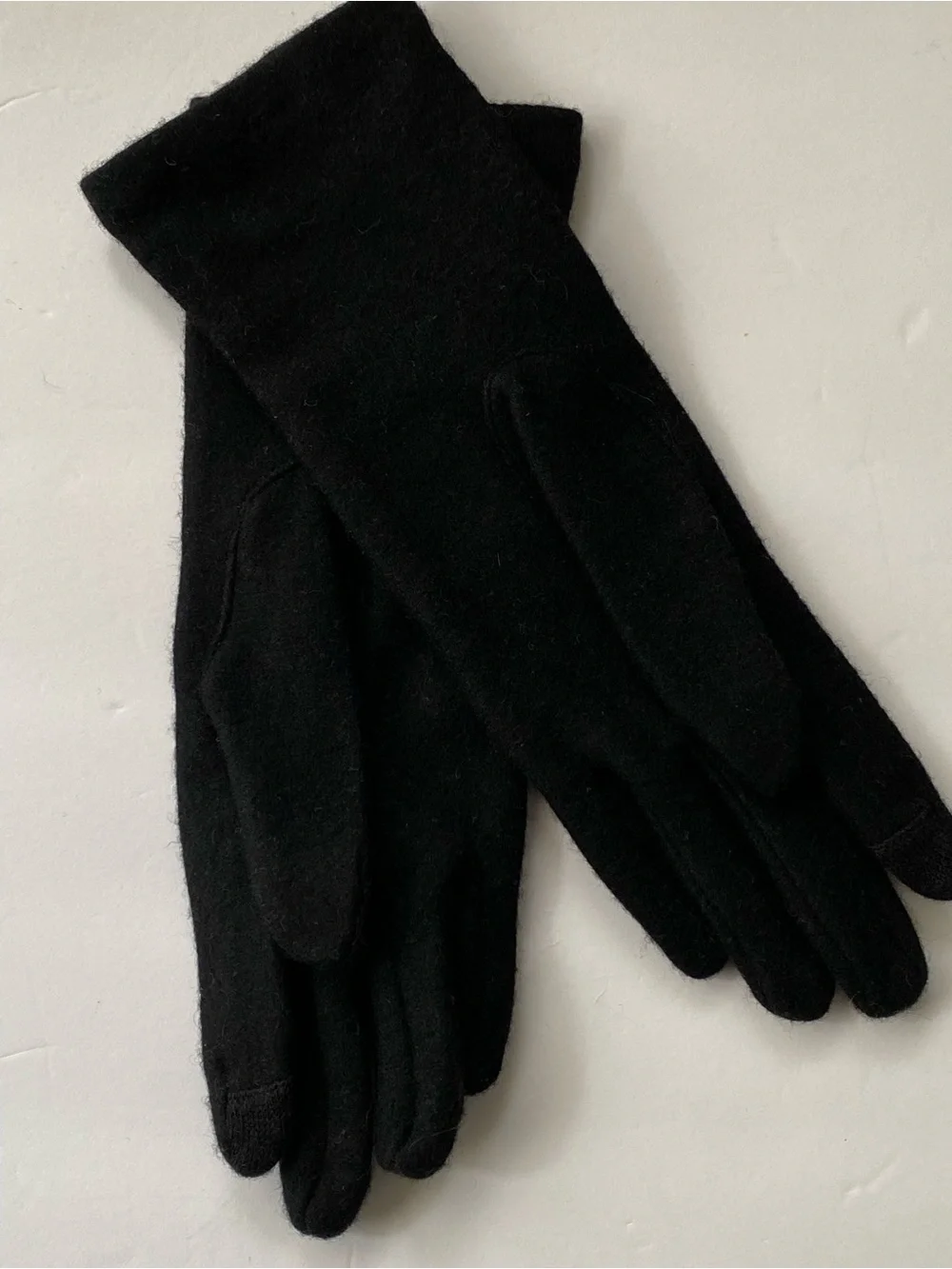 Lauren Ralph Lauren Black Long Wool-Blend Button Gloves